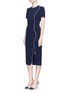 Figure View - Click To Enlarge - ROKSANDA - 'Sabra' wavy trim cady dress