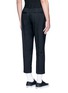 Back View - Click To Enlarge - THE WORLD IS YOUR OYSTER - Raw edge elastic back cropped twill pants