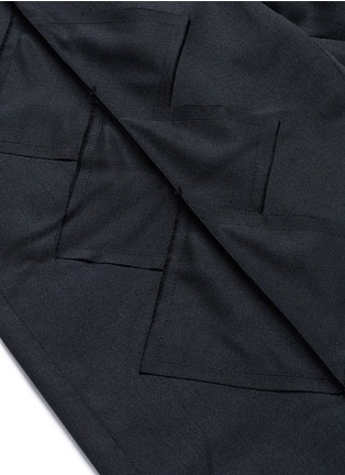 Detail View - Click To Enlarge - THE WORLD IS YOUR OYSTER - Argyle patchwork elastic back twill pants