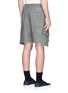 Back View - Click To Enlarge - THE WORLD IS YOUR OYSTER - Tie waist woven stripe shorts