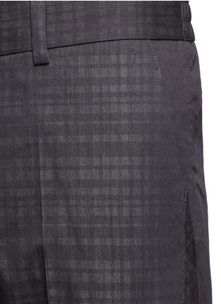Detail View - Click To Enlarge - THE WORLD IS YOUR OYSTER - Check plaid elastic back pants