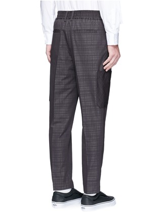 Back View - Click To Enlarge - THE WORLD IS YOUR OYSTER - Check plaid elastic back pants