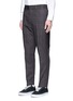 Front View - Click To Enlarge - THE WORLD IS YOUR OYSTER - Check plaid elastic back pants