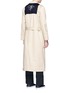 Back View - Click To Enlarge - THE WORLD IS YOUR OYSTER - Houndstooth patch colourblock trench coat