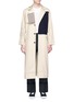 Main View - Click To Enlarge - THE WORLD IS YOUR OYSTER - Houndstooth patch colourblock trench coat