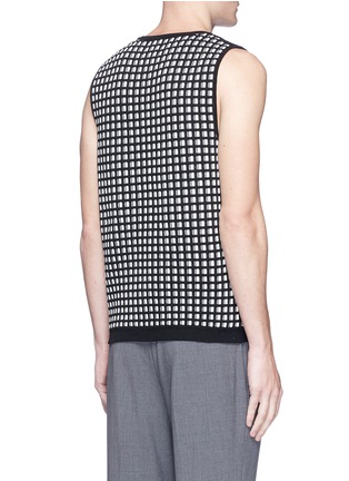 Back View - Click To Enlarge - WOOYOUNGMI - Textured grid knit vest