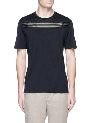 Main View - Click To Enlarge - WOOYOUNGMI - Satin trim front overlay T-shirt