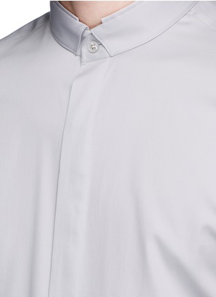 Detail View - Click To Enlarge - WOOYOUNGMI - Mandarin collar twill shirt