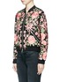 Front View - Click To Enlarge - NEEDLE & THREAD - Beaded floral embroidered bomber jacket