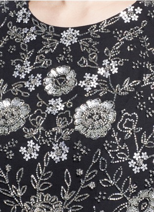 Detail View - Click To Enlarge - NEEDLE & THREAD - Floral embellished prom dress
