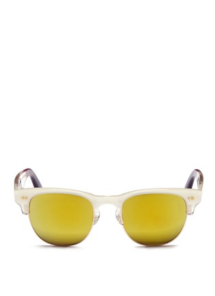 Main View - Click To Enlarge - TOMS ACCESSORIES - 'Lobamba' wire rim acetate square mirror sunglasses