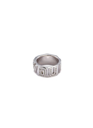 Figure View - Click To Enlarge - LYNN BAN - 'I Love You' diamond silver ring