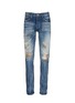 Main View - Click To Enlarge - DENHAM - 'Razor' paint spot stitch distressed jeans