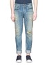 Detail View - Click To Enlarge - DENHAM - 'Razor' paint spot distressed jeans