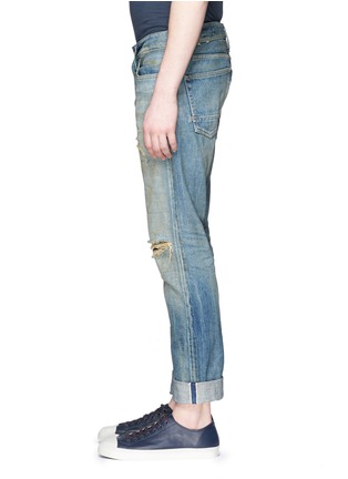 Detail View - Click To Enlarge - DENHAM - 'Razor' paint spot distressed jeans