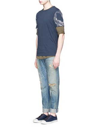 Figure View - Click To Enlarge - DENHAM - 'Razor' paint spot distressed jeans