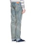 Back View - Click To Enlarge - DENHAM - 'Razor' sashiko stitch distressed jeans