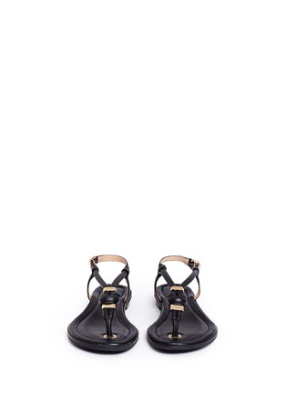Front View - Click To Enlarge - MICHAEL KORS - 'Holly' leather rope sandals