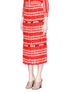 Front View - Click To Enlarge - GUCCI - Cursive logo print silk midi skirt