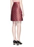 Back View - Click To Enlarge - GUCCI - Metallic bee jacquard A-line skirt