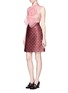 Figure View - Click To Enlarge - GUCCI - Metallic bee jacquard A-line skirt