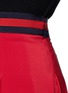Detail View - Click To Enlarge - GUCCI - Stripe web waistband inverted pleat silk skirt