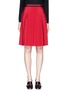 Main View - Click To Enlarge - GUCCI - Stripe web waistband inverted pleat silk skirt