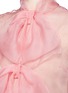 Detail View - Click To Enlarge - GUCCI - Pussybow silk organza sleeveless blouse