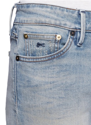 Detail View - Click To Enlarge - DENHAM - 'Monroe' repaired patch distressed jeans