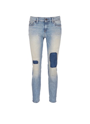 Main View - Click To Enlarge - DENHAM - 'Monroe' repaired patch distressed jeans