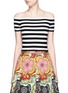 Main View - Click To Enlarge - ALICE & OLIVIA - 'Grant' stripe knit off-shoulder top