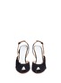 Front View - Click To Enlarge - MAISON MARGIELA - Fringe peep toe slingback suede sandals