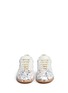 Front View - Click To Enlarge - MAISON MARGIELA - 'Replica' paint splatter suede sneakers