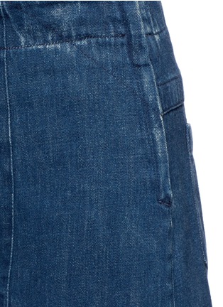 Detail View - Click To Enlarge - CHLOÉ - Acid wash frayed denim wide leg pants