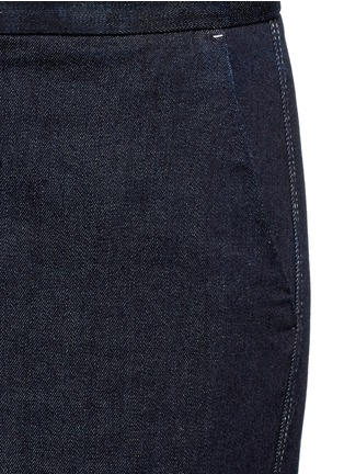 Detail View - Click To Enlarge - STELLA MCCARTNEY - 'Elsmere' contrast stitch raw denim wide leg pants