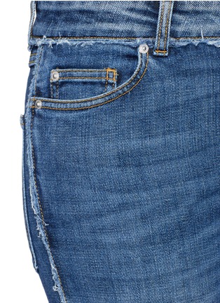Detail View - Click To Enlarge - ALEXANDER MCQUEEN - Raw edge cropped skinny fit jeans