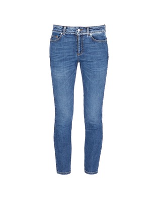 Main View - Click To Enlarge - ALEXANDER MCQUEEN - Raw edge cropped skinny fit jeans