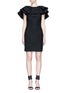 Main View - Click To Enlarge - LANVIN - Lace back ruffle neckline dress