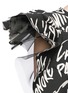 Detail View - Click To Enlarge - LANVIN - Ruffle graffiti logo jacquard sleeveless dress