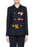 Main View - Click To Enlarge - LANVIN - Crystal pavé clasp bow appliqué wool jacket