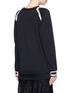 Back View - Click To Enlarge - LANVIN - 'LOVE' frayed trim embellished French terry sweatshirt
