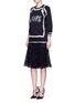 Figure View - Click To Enlarge - LANVIN - 'LOVE' frayed trim embellished French terry sweatshirt