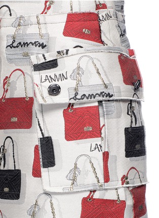 Detail View - Click To Enlarge - LANVIN - Handbag jacquard skirt