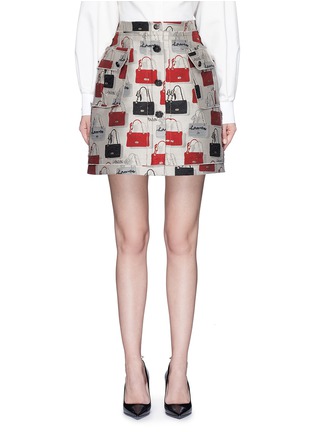 Main View - Click To Enlarge - LANVIN - Handbag jacquard skirt