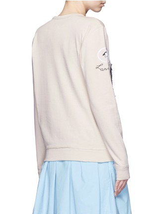 Back View - Click To Enlarge - LANVIN - 'I Love Fashion' mix embellishment cotton sweater
