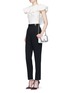 Figure View - Click To Enlarge - LANVIN - Ruffle panel faille sleeveless top
