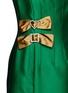 Detail View - Click To Enlarge - LANVIN - Crystal pavé clasp bow tech satin dress