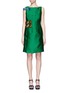 Main View - Click To Enlarge - LANVIN - Crystal pavé clasp bow tech satin dress
