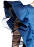 Detail View - Click To Enlarge - LANVIN - Mesh side ruffle techno satin dress