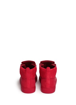 Back View - Click To Enlarge - BALENCIAGA - Gradient suede leather high top sneakers